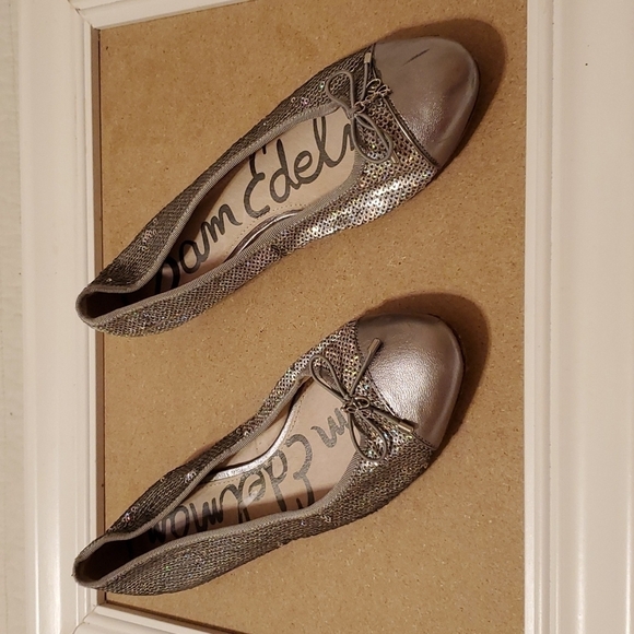 Sam Edelman silver sequined flats size 7 - Picture 1 of 7